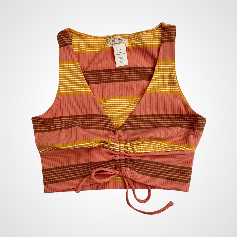 L*Space Mae Crop Top in Beachy Keen Stripe, NWT